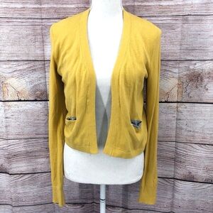 Anthropologie Monogram HWR Satin Floral Print Lined Cardigan Sweater Size XS